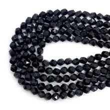 

Black Agate Natural Stone Round Loose Beads Faceted Agate Beaded 6 8 10mm Select Size for Jewelry Making DIY Necklace Bracelet