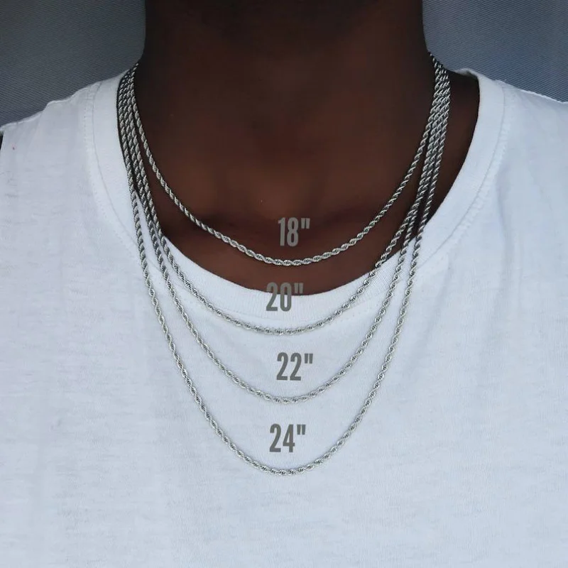 2021 Hot Fashion Rope Chain Women Necklace Stainless Steel Gold Color Chain Necklace For Women Jewelry Gift