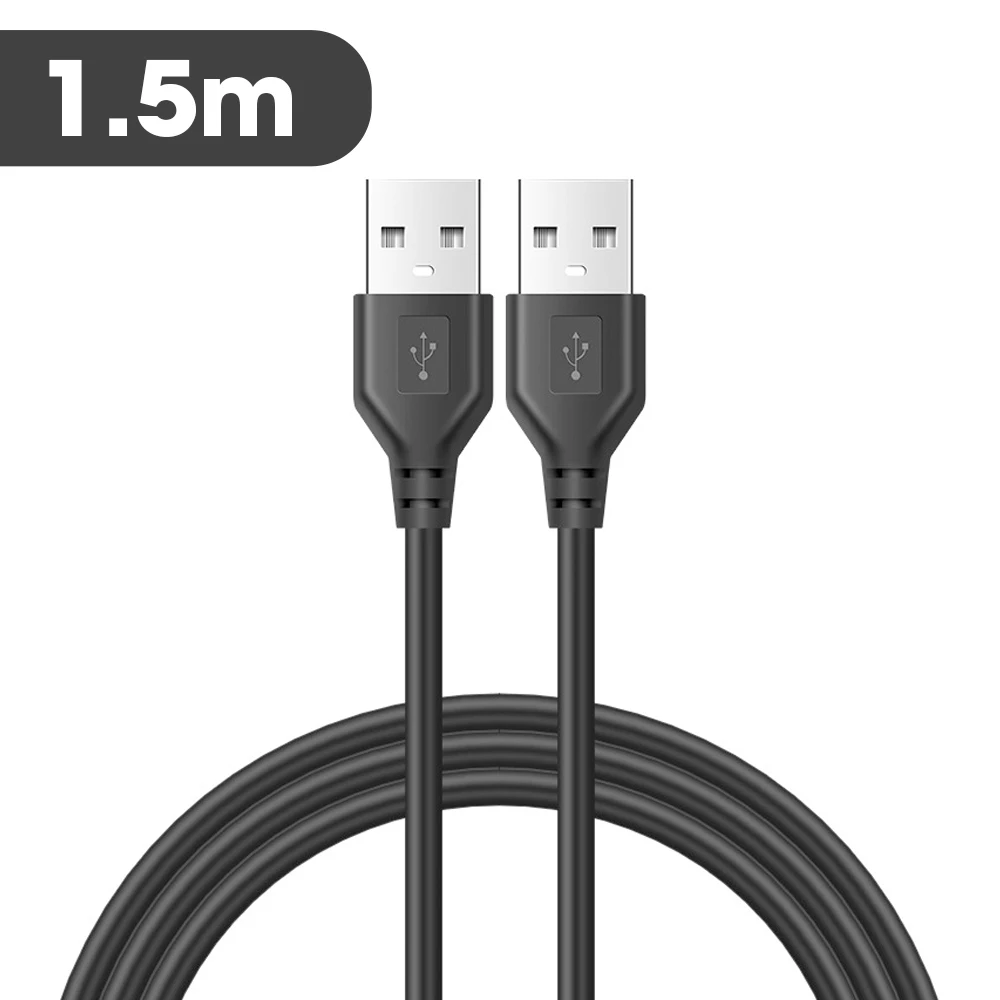 High-Speed Dual Male USB 2.0 Extension Cable for Efficient Data Transmission