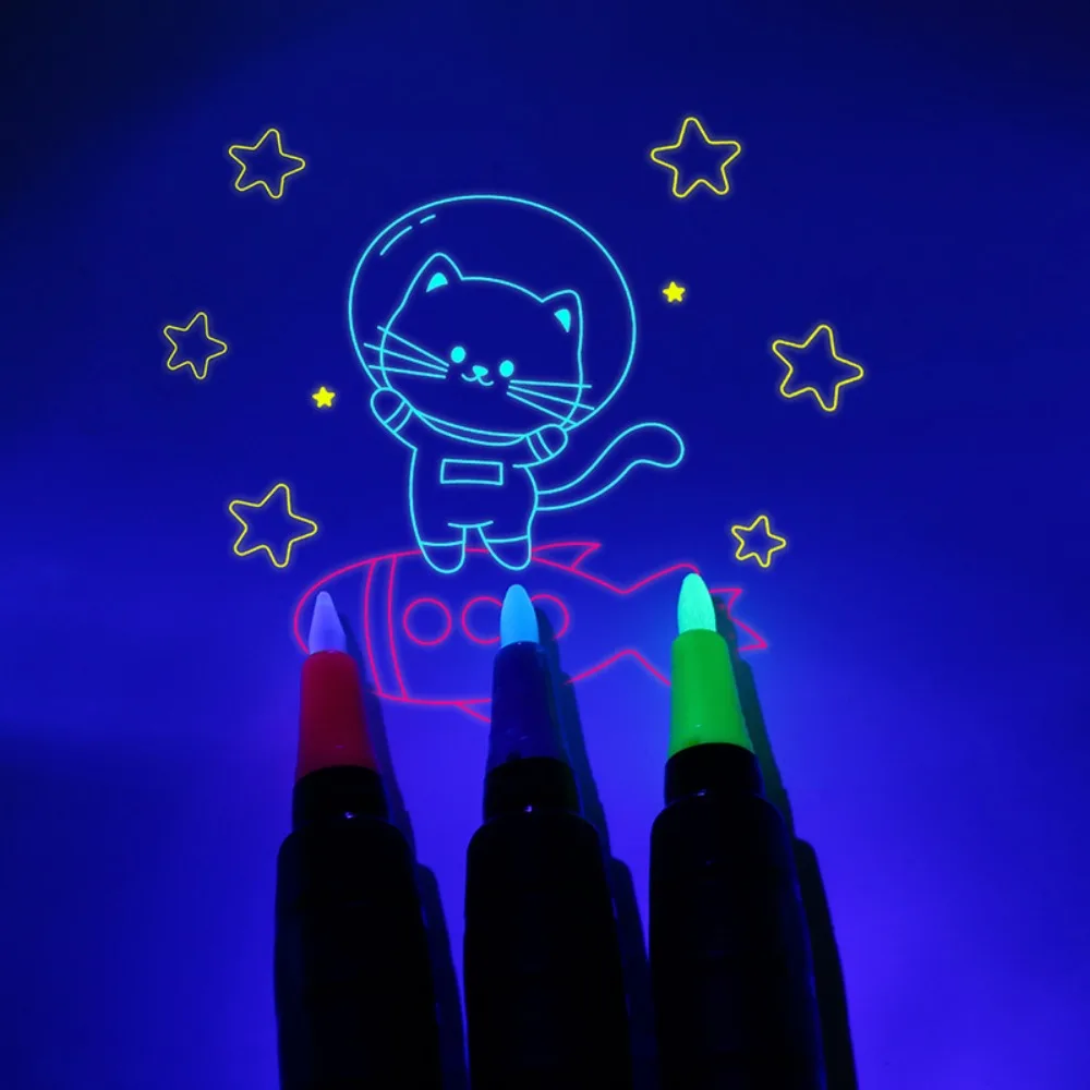 1pcs UV 라이트 보이지 않는 형광 펜, 수성 투명 마킹 펜, 위조 방지 비가시적 필기 펜