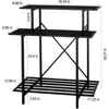 Sturdy 3 Tier Heavy Duty Plant Stand Indoor Outdoor Space Saving Carbon Steel Construction Plant Holder Easy Assembly 5