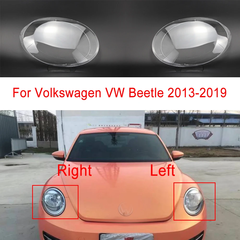 For Volkswagen VW Beetle 20132019 Car Front Headlight Glass Cover Headlamp Transparent