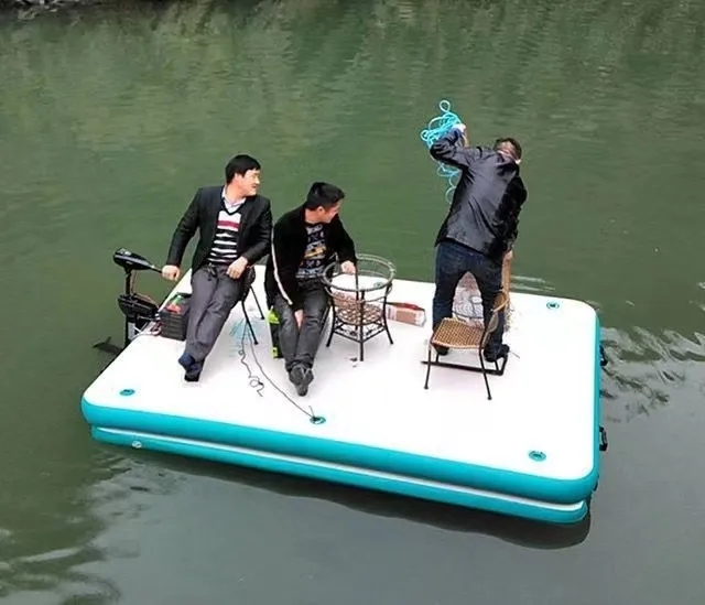 Inflatable Floating Platform Magic Carpet Fishing Yacht Floating