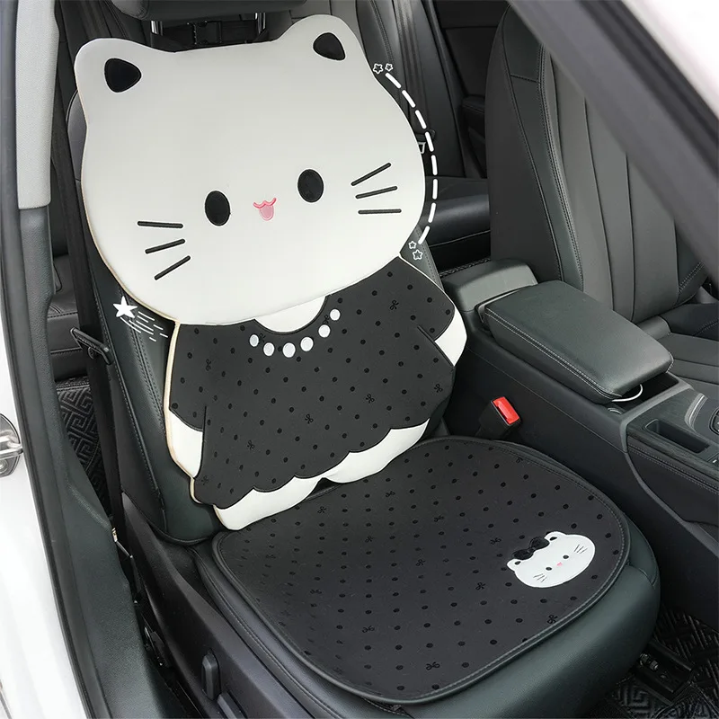 Coprisedile Auto Stile Gatto Carino Universale Quattro Stagioni Traspirante Cuscino Sedile Accessori Interni Auto - Image 2