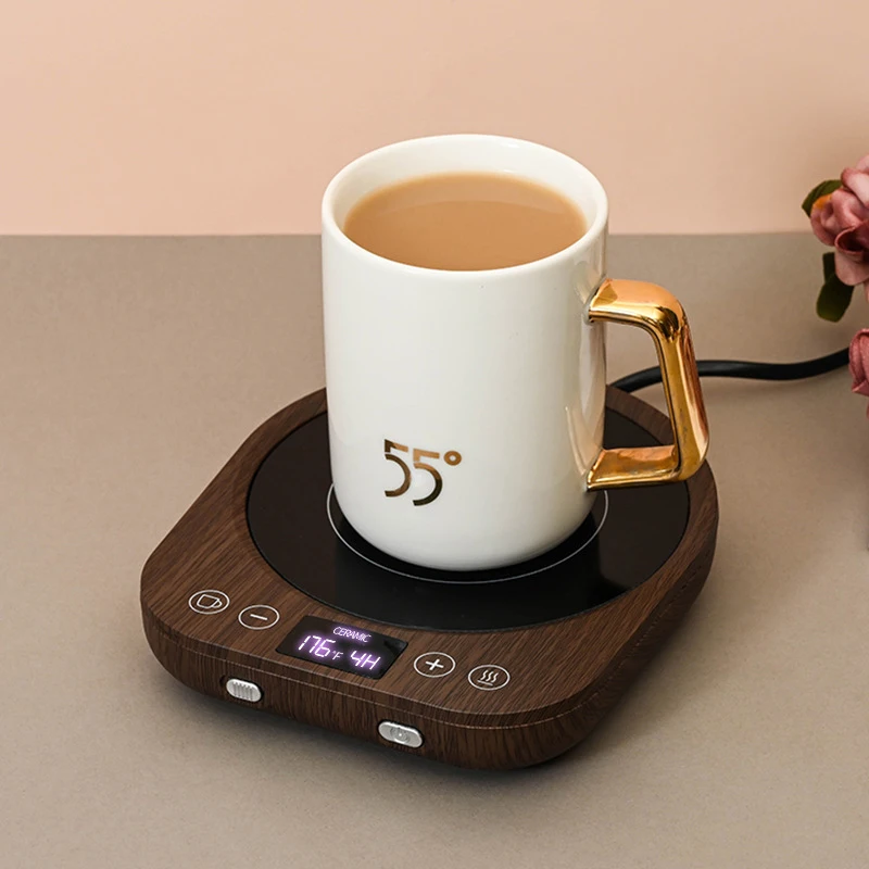 100°C Heating Pad Coffee Mug Warmer Smart Cup Heater Hot Tea Maker Warmer  Coaster Mini Induction Cooker 5 Gear Temperature 220V - AliExpress