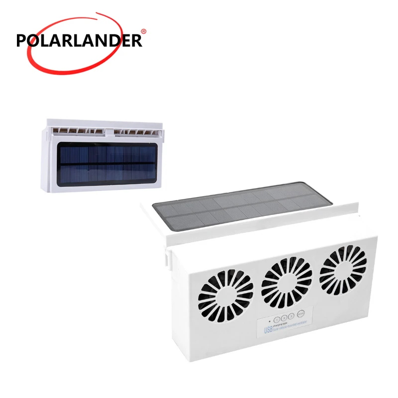 

Car Fan Exhaust Fan Car Mobile Power Supply Car Radiator ​USB White Three Head Solar Car Fan
