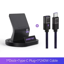 Super Fast Charging 120W Magnetic Wireless Charging Station with 240W Turbo Power (Black set 1)