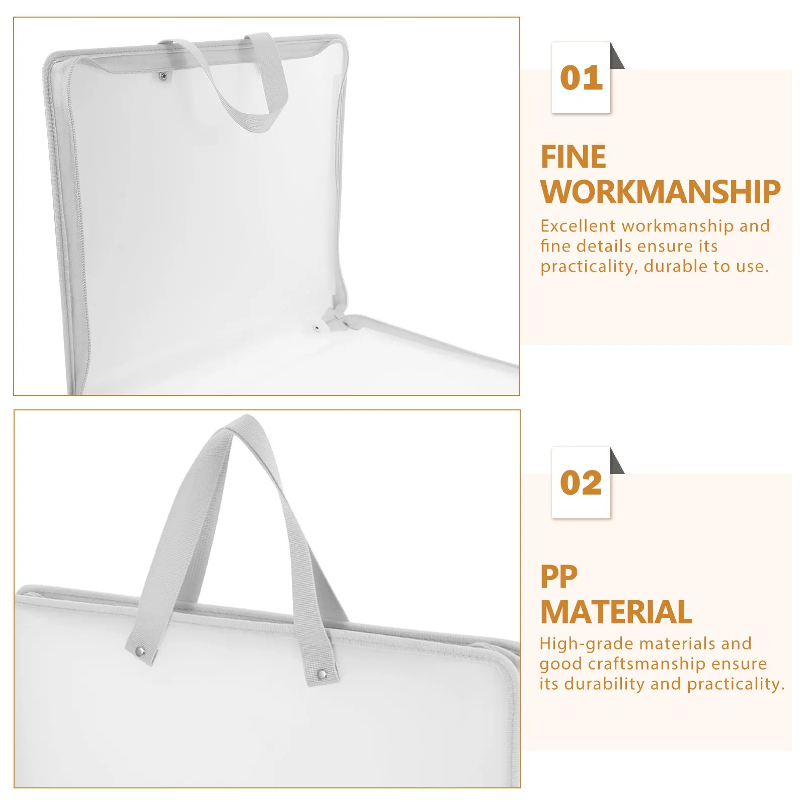 휴대용 아트 포트폴리오 학생용 방수 파일 포트폴리오 폴더 시험지, 미술 작품 보관 정리함, 핸드헬드 문서 가방