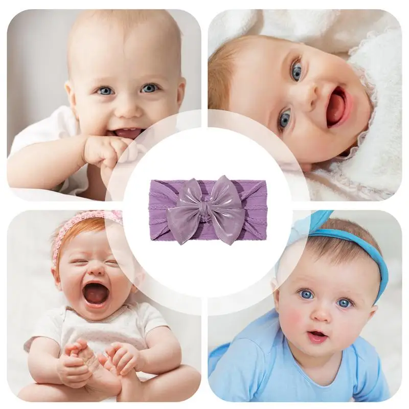 Baby Girls Bows Headbands Super Stretchy Soft Baby Headbands Stretchy Knot With Hair Bows Soft Hairbands Girls Hair