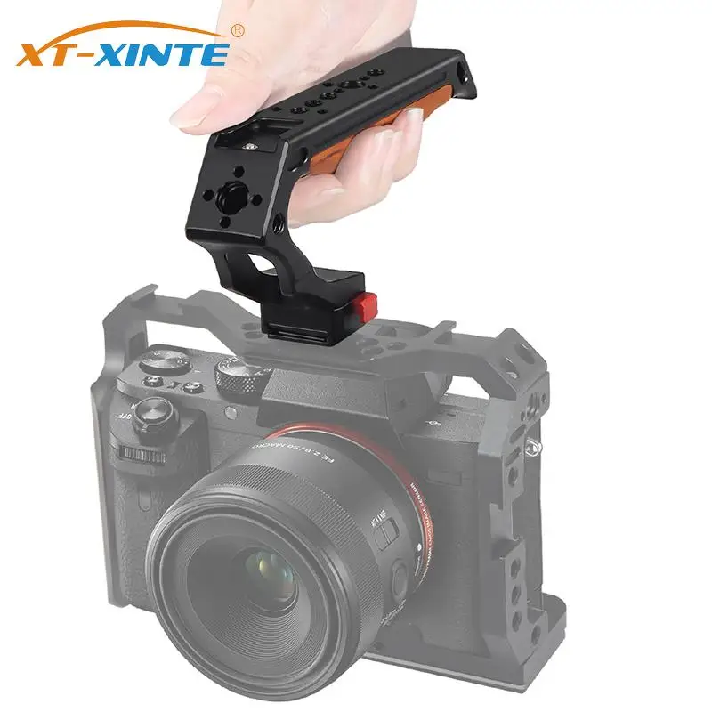 

Быстросъемная деревянная ручка для DSLR-камеры с креплением холодного башмака с отверстием Arri 1/4 3/8 для видео