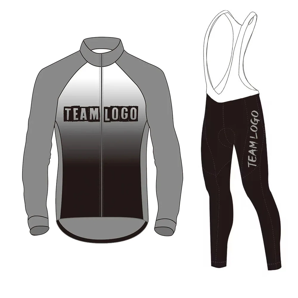 Custom Team Cycling Jersey Set Short Sleeve Cycling Clothing Long Sleeve Kits Customize DIY Wind Vest Winter Fleece Bike Wear 5