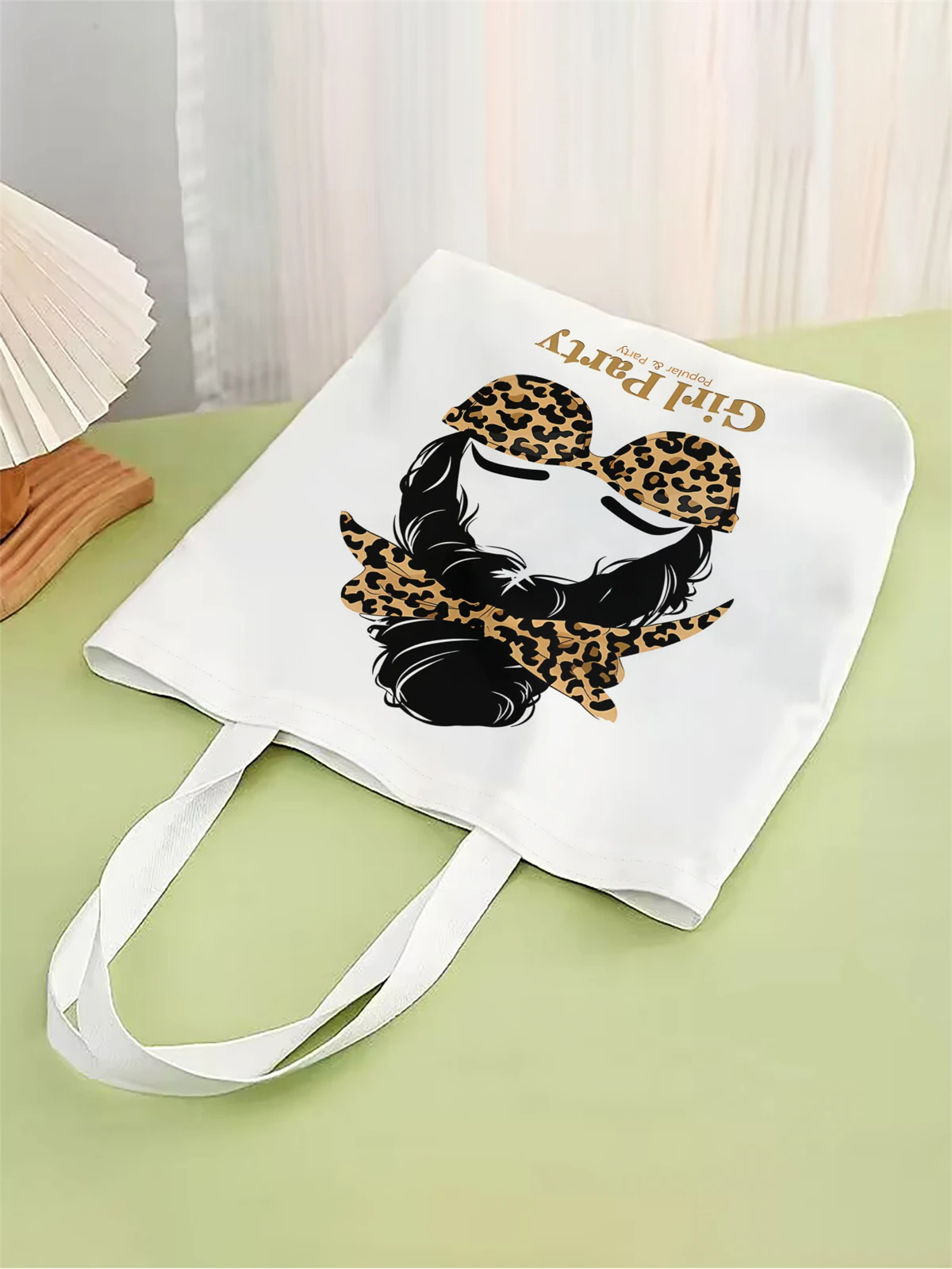 1pc,trendy handbag, reusable fashionable handbag, multifunctional handbag, printed canvas shopping bag