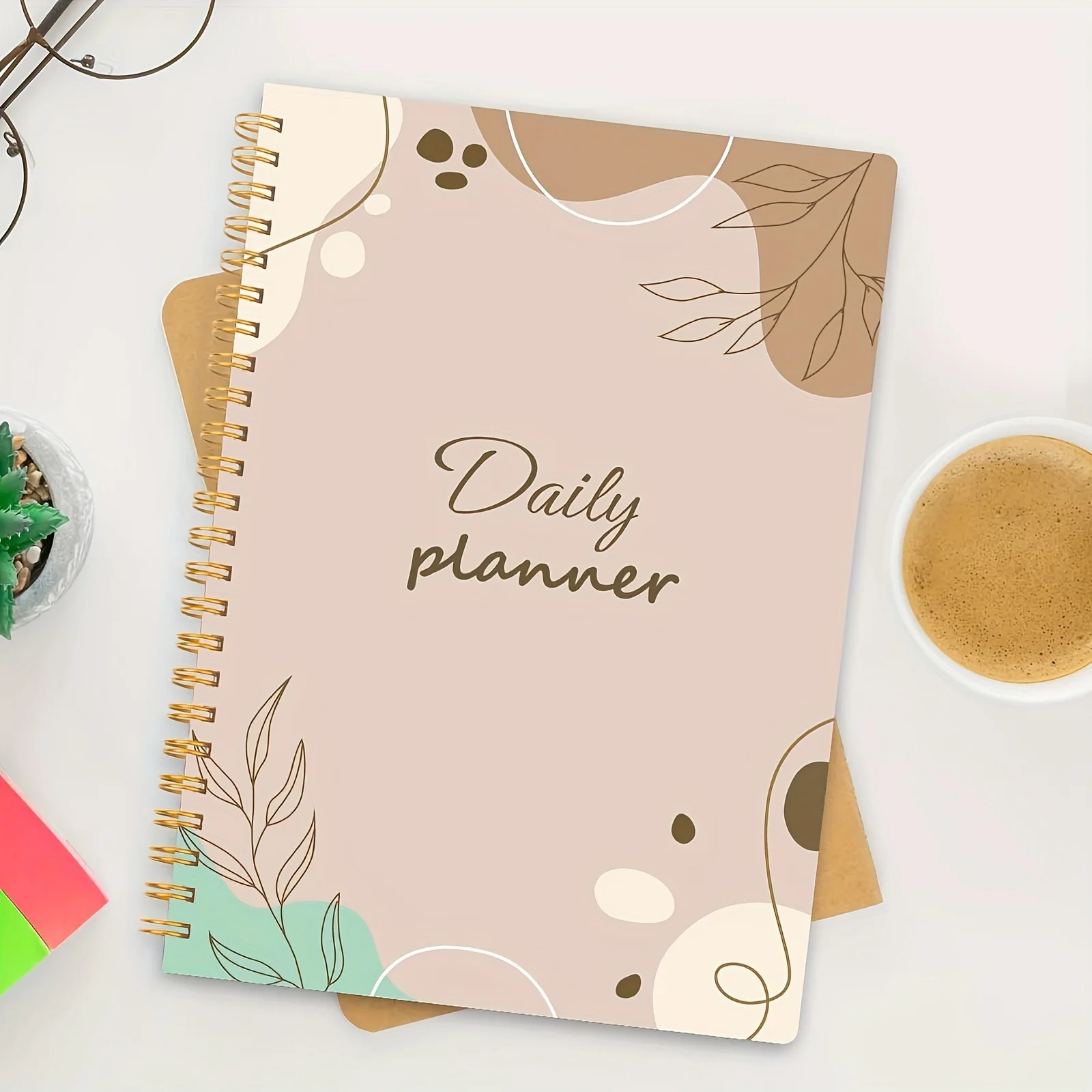 Undated Daily Planner with Task Prioritization, Mood Tracker, and Note Sections