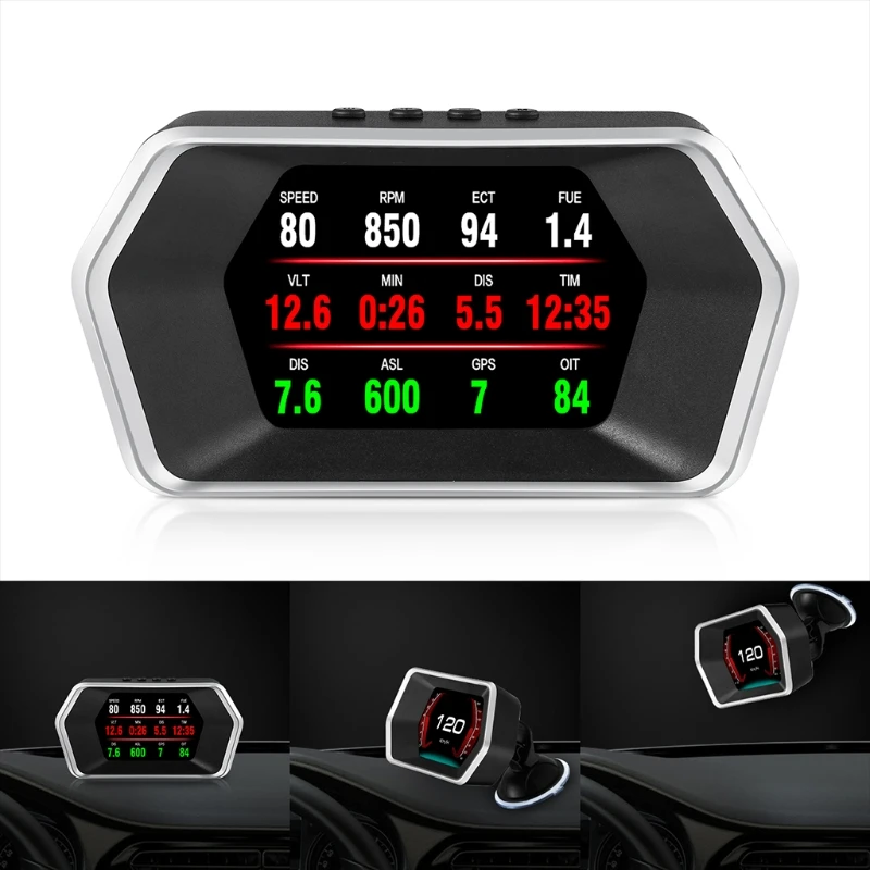     LCD ÷ OBD GPS ڵ HUD  