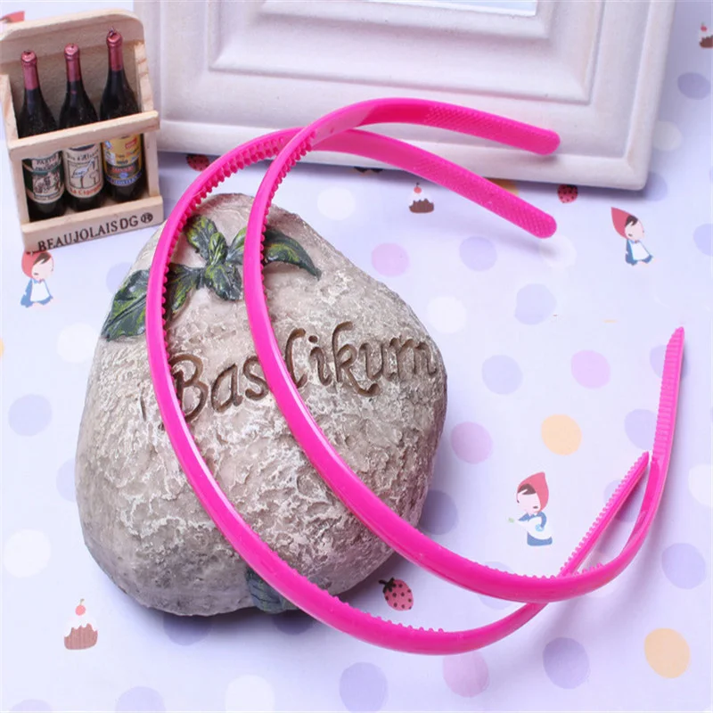 10 Stück/Set Damen-Haarbänder 8mm Stirnbänder Kinder-Haarbänder Einfarbige Plastik-Haarreifen Geschenke für Mädchen Haaraccessoires – Detail 8