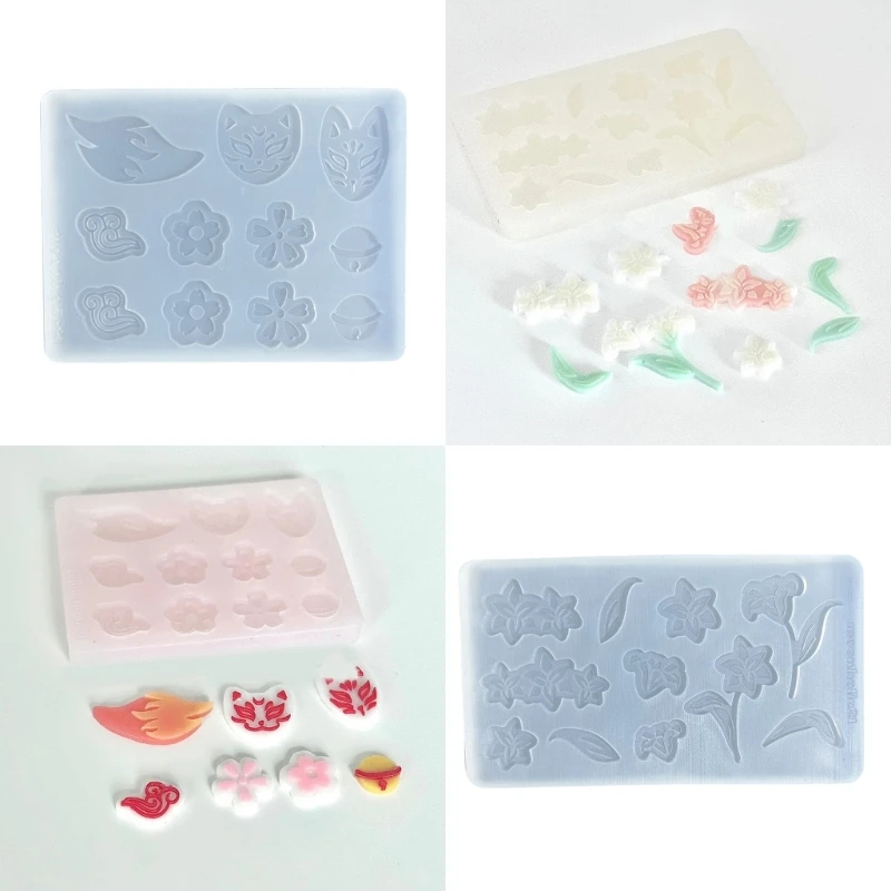 

Flower Parts Silicone Mold Resin Shaking Cup Mold for Pendant Jewelry