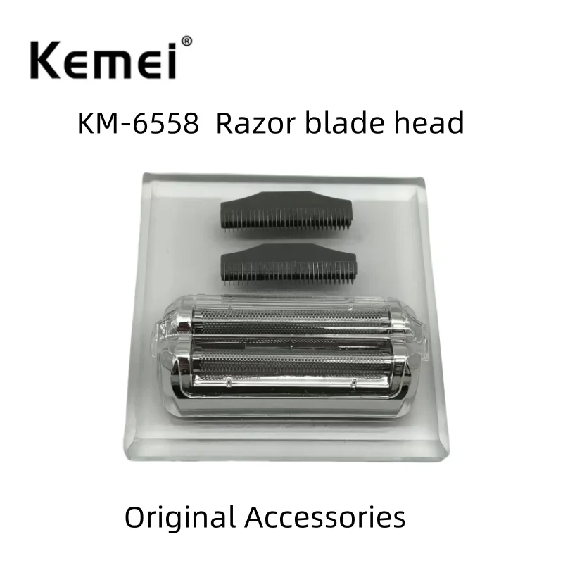 Kemei KM-6558 Razor Replacement Accessories, Blade, Foil, and Cutter Head Set, Genuine Factory-Produced Original Parts.