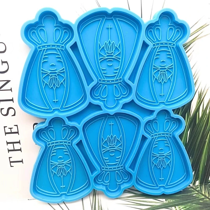 

6 Holes Silicone Epoxy Molds King Shaped DIY Craft Moulds Home Table Decorations