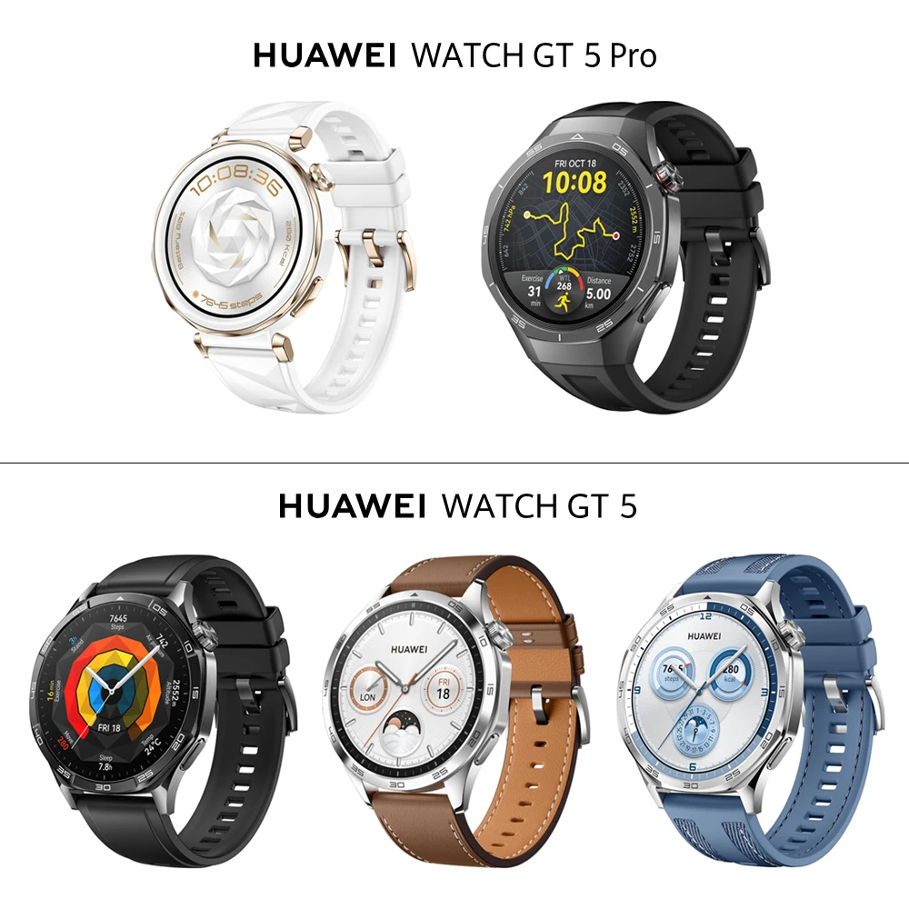 HUAWEI Watch GT 5 Smartwatch Watch GT5 Pro Global Version Buit in Map Replay Message compatible with iOS and Android
