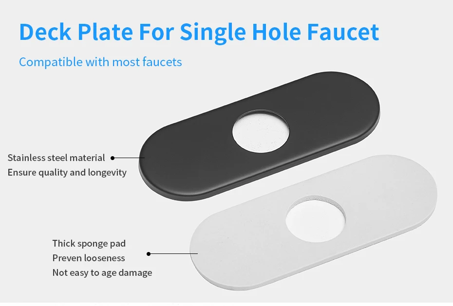 Acessórios torneira do banheiro buraco cobrir deck