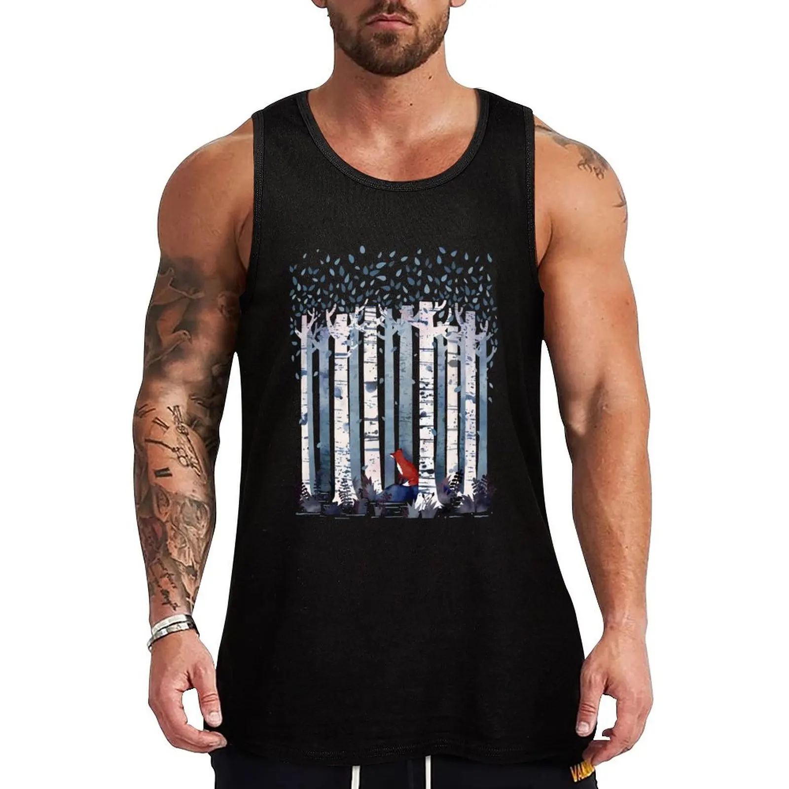 

The Birches (in Blue) Tank Top cute tops bodybuilding man gym clothes man