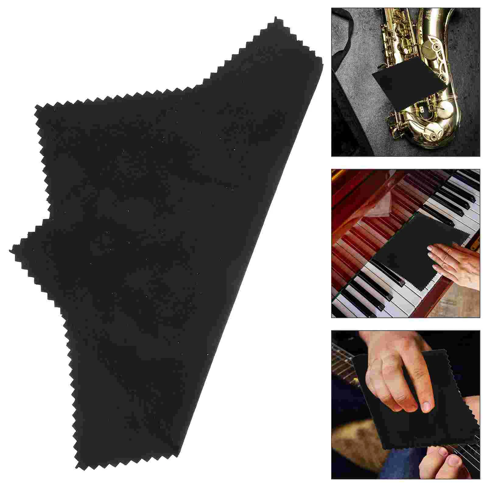 

10 Pcs Piano Musical Instrument Care Cloth Guitar Cleaning Nursing Cloths Glass For