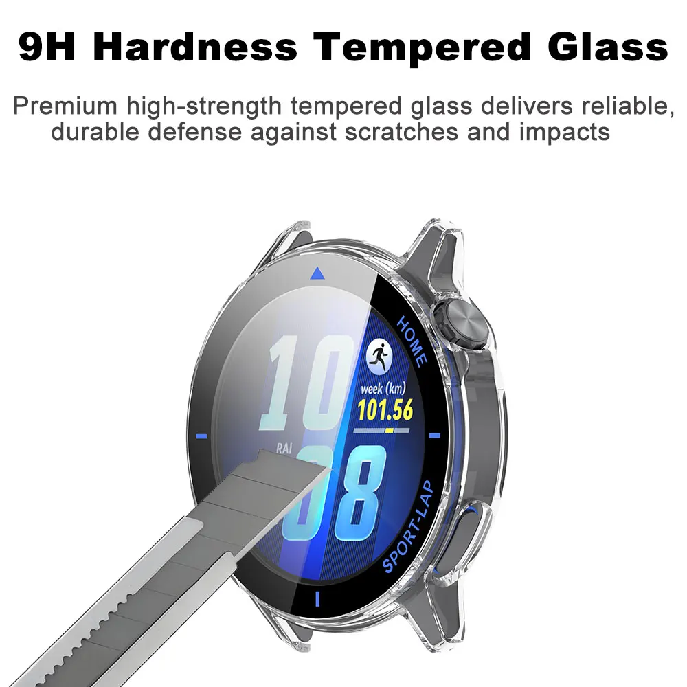 Enhanced Protective Case and Tempered Glass Screen Cover for Huawei Watch GT Runner 2