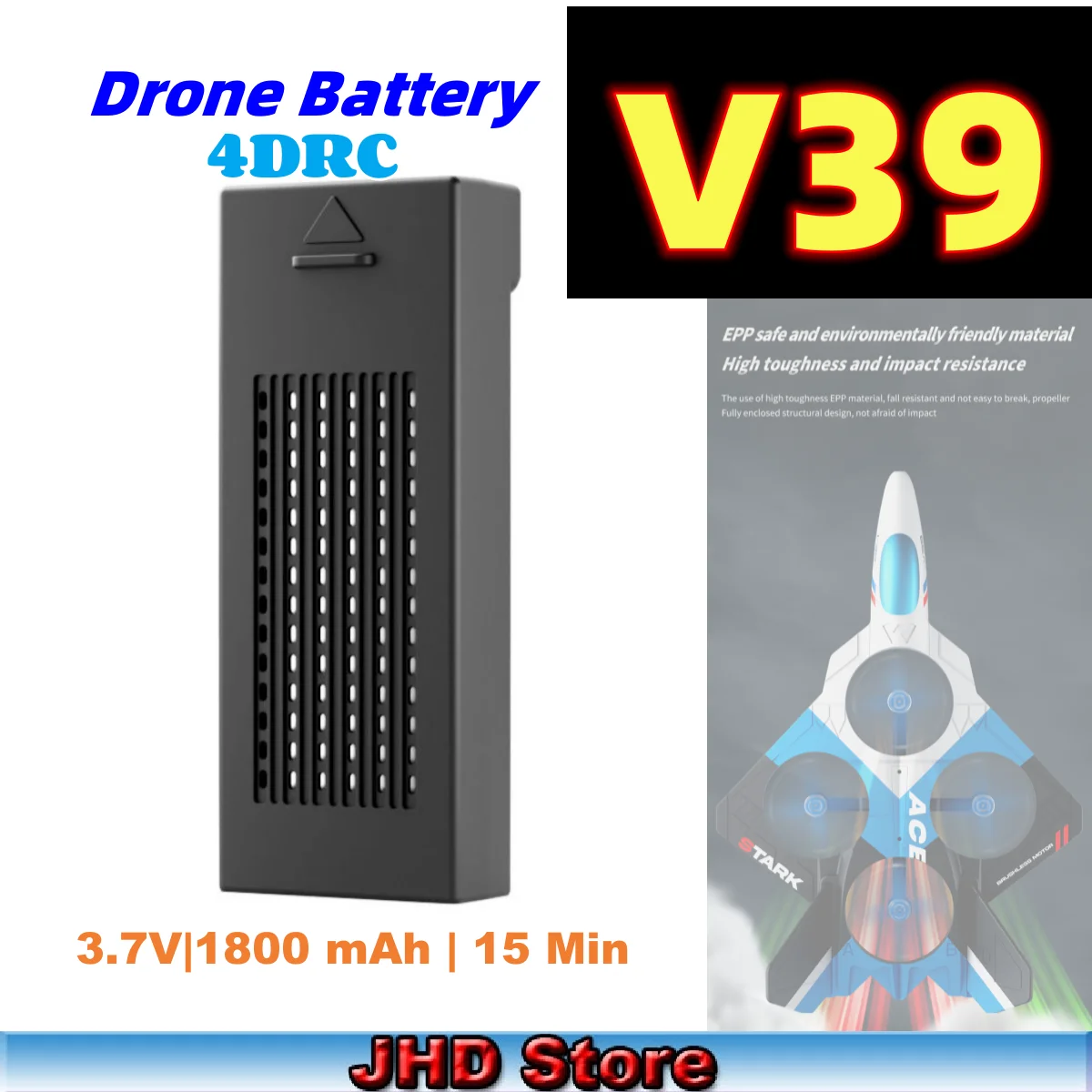 

Аккумулятор JHD 4дрк V39 для оригинального самолета 4дрк V39, 3,7 в, 1800 мАч, аккумулятор для радиоуправляемого летательного аппарата 4D-V39