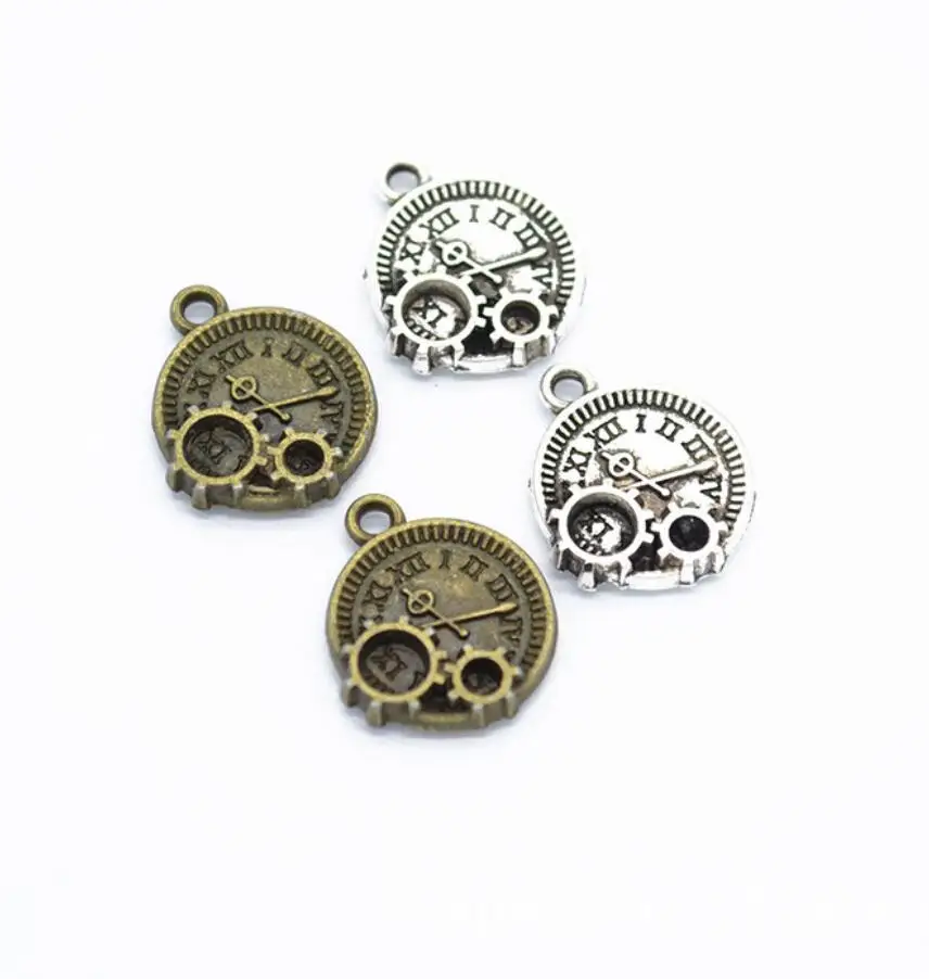 

150 pcs Gear clock charms Metal Antique Pendant Charms Making DIY Handmade 17*13mm F0106
