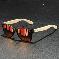 Fashion Bamboo Wood Vintage Square Sunglasses Wooden Men Women Luxury Brand Designer Sun Glasses Driving Fishing UV400 Eyewear - Image 5