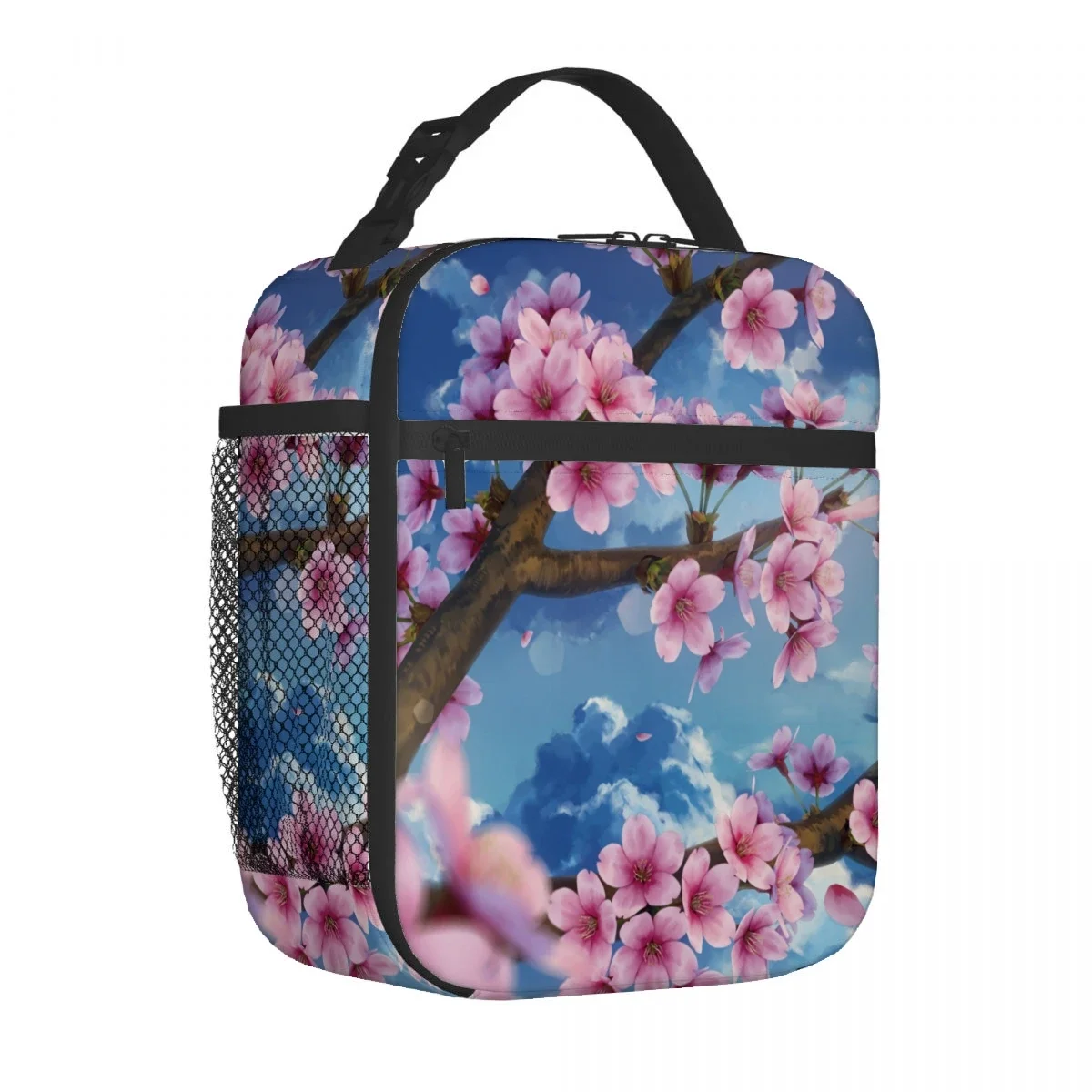 

japanese cherry blossom Lunch bag portable aluminum foil thickened thermal insulation lunch-bag waterproof lunchs bags handbag