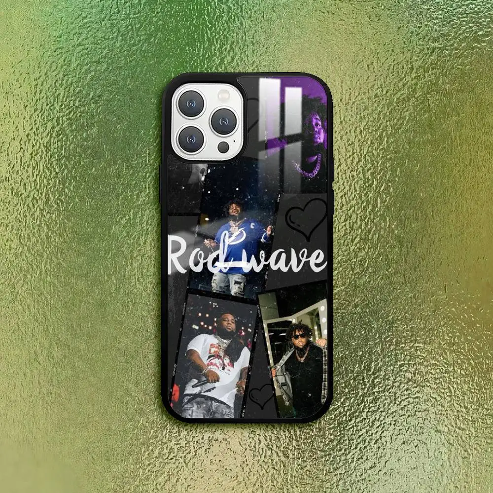 Premium Glass Texture Phone Case Featuring Rapper R-Rod Wave Design