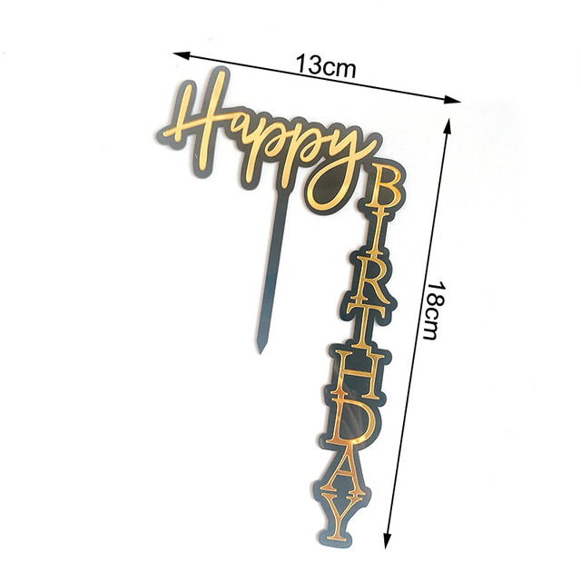Birthday Acrylic Cake Topper Cake Toppers Birthday Cakes Party Wedding Decoration Anniversaire Candy Bar Father Mother