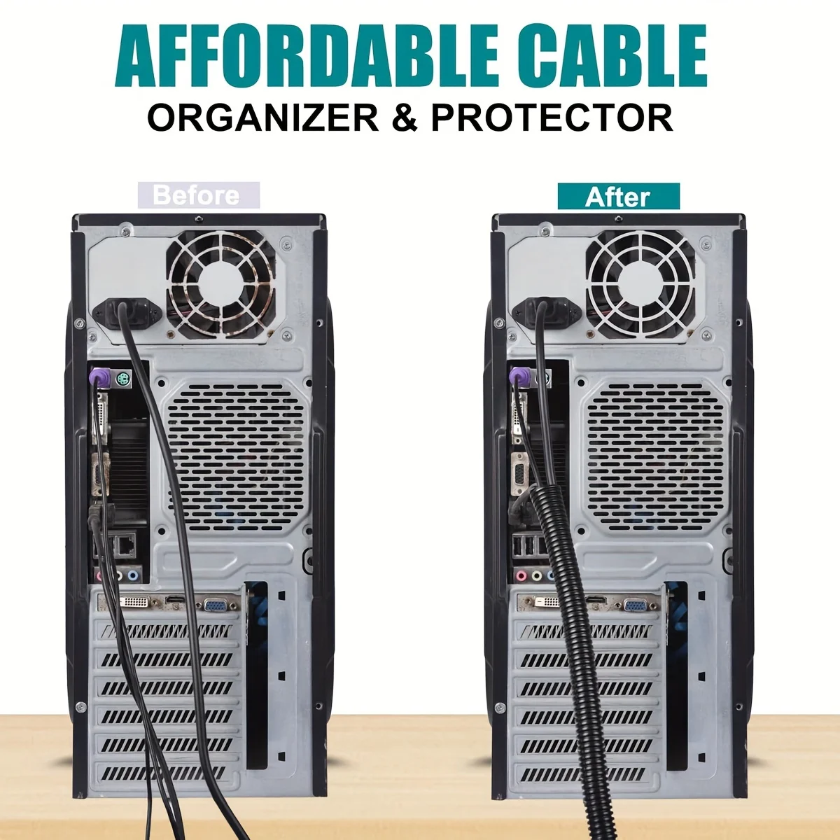 cable sleeves Length 6Meters OD7/10/13/15/18/21mm Flame Retardant Wire Loom High Temperature Cable Conduit Split Cable Sleeves Split Wire