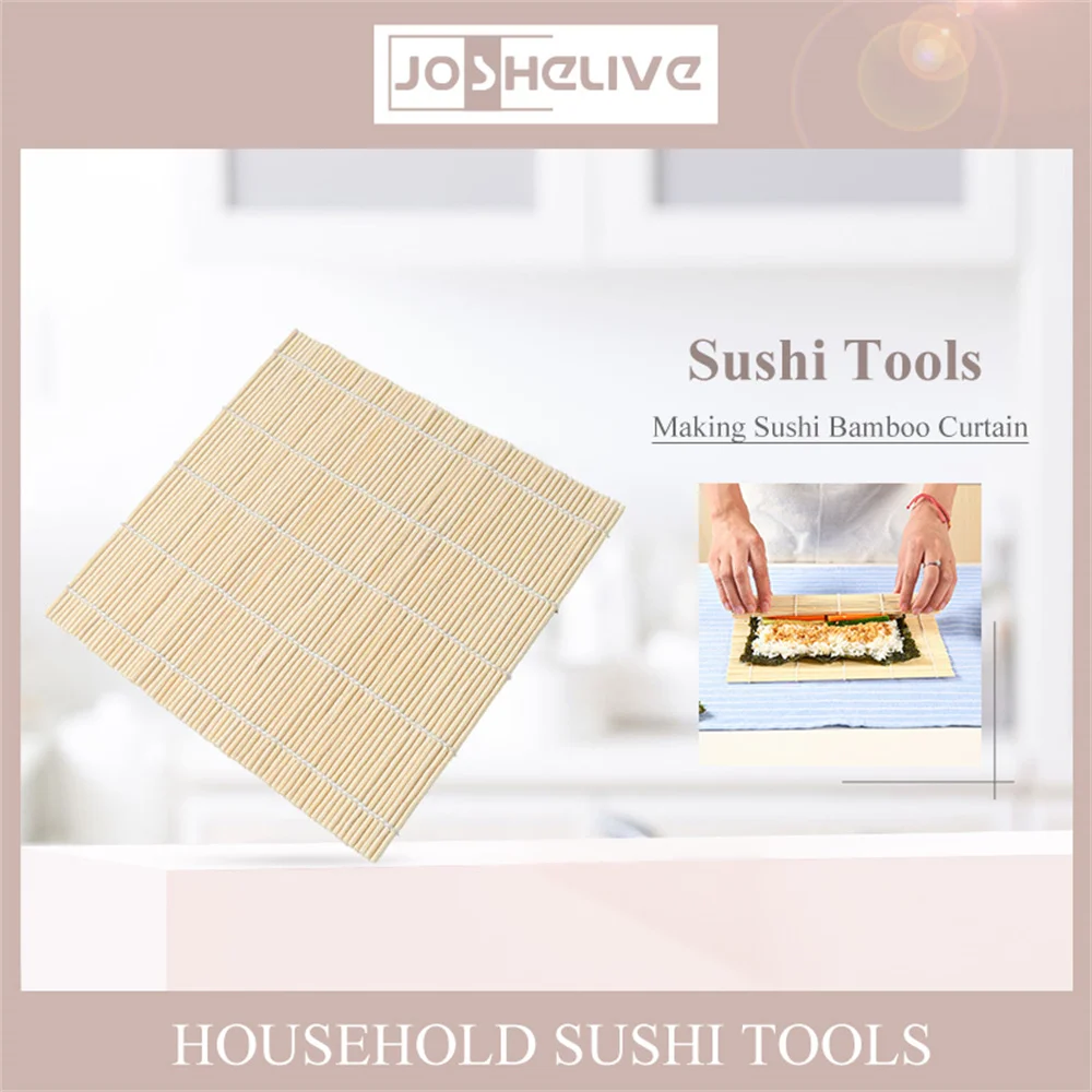Description Picture 6 of item24x24cm Sushi Set Bamboo Rolling Mats Rice Paddles Tools kawaii sushi mold bamboo Kitchen Accessories japanese kitchen