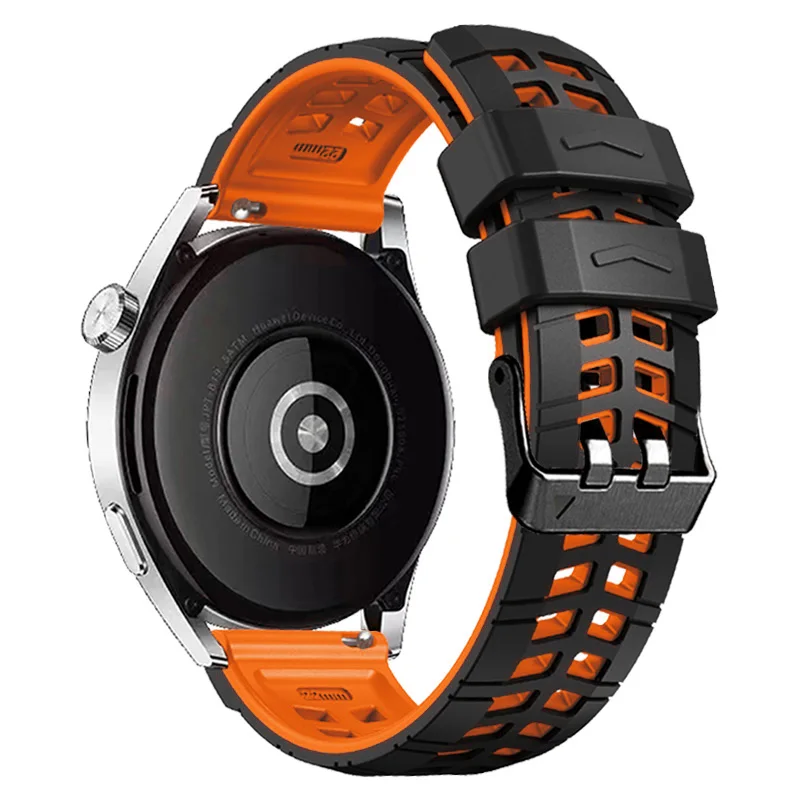 Enhanced Silicone Sport Band Strap - 22mm Replacement Watchband Bracelet
