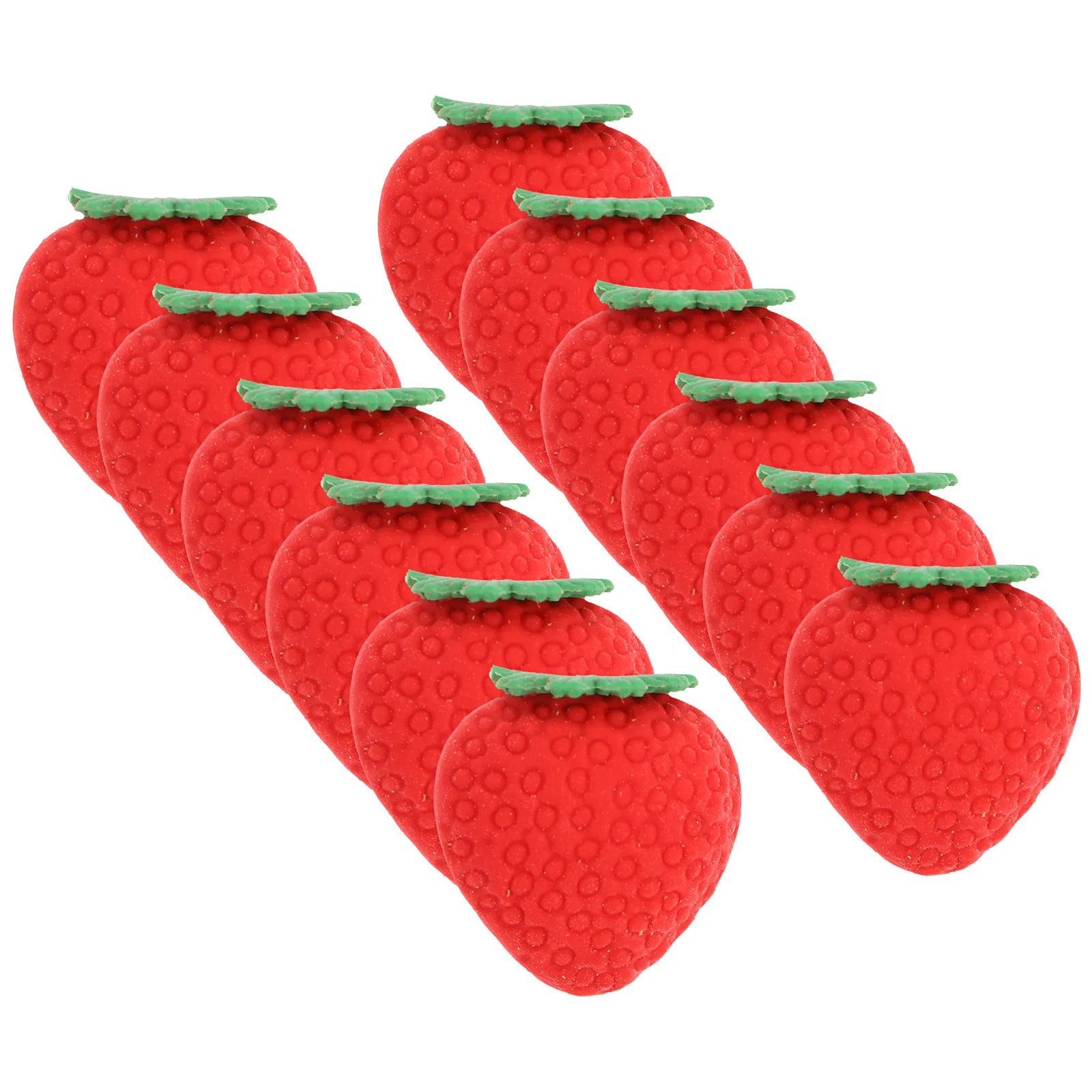 40Pcs 다기능 딸기 지우개 휴대용 미니 섬세한 과일 모양의 연필 지우개 학생 용품 사무실 학습 사용