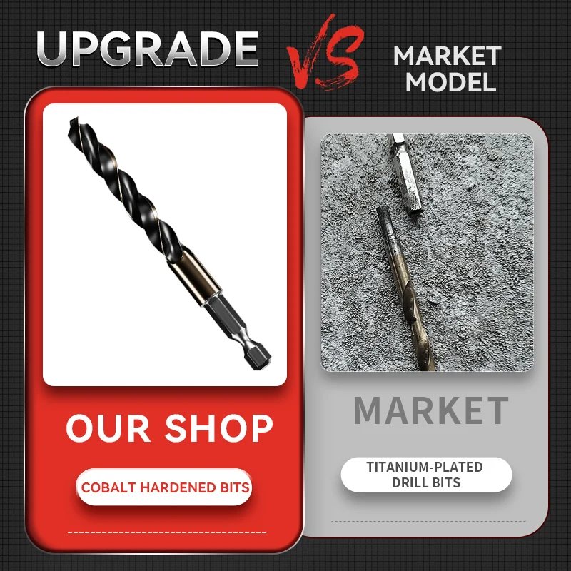 drill bit set Newshark hex shank twist wood metal hole cutter core drilling tool cobalt 2 3 4 5 6 7 8 9 10 12mm HSS