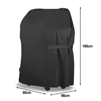 Grill Cover Waterproof BBQ Cover Outdoor BBQ Gas Grill Cover Barbecue Smoker Cover With Adjustable Hem Rope 210D Oxford Cloth 2