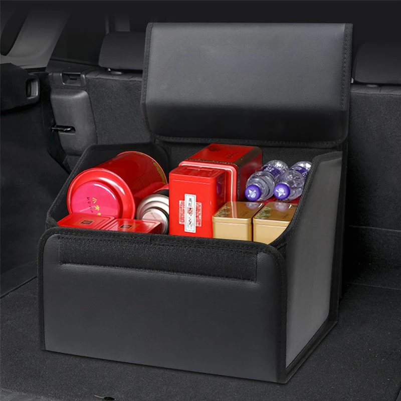 POWEC Auto Kofferraum Leder Organizer Box, für Benz S-CLAS Faltbare  Autotasche Organizer Wasserdicht mit Fächern Aufbewahrungs Box Zubehör:  : Auto & Motorrad