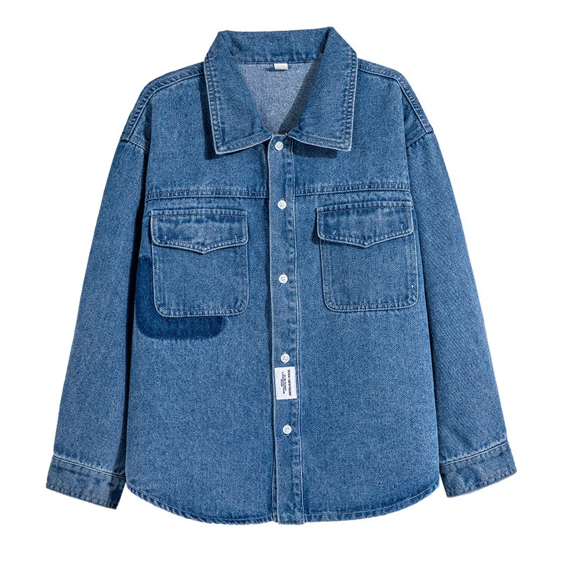 Boys Coat Jacket Cotton Outerwear Overcoat Loose Jean Spring Autumn High Quality Children's Warm Clothing