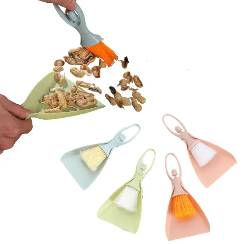 Small Home School Office Floor Dust Brooms and Dustpan Set Desktop Keyboard Cleaning Brush Household Cleaning Tools Accessories