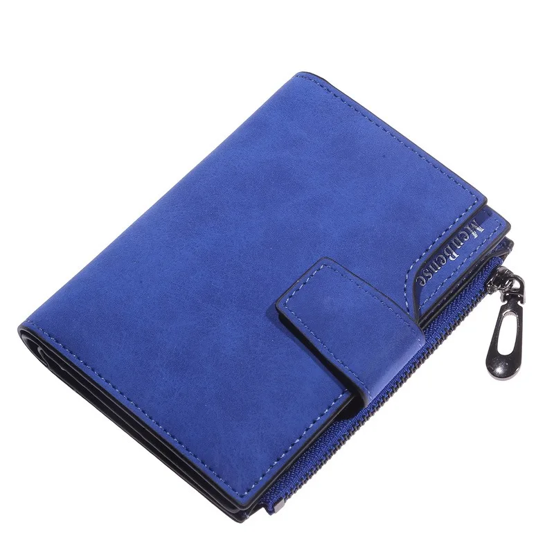 Fashion Women's Short Wallets PU Leather Matte Small Casual Coin Purse Zipper Money Bags Hasp Clutch Credit Card Holder Clip 5