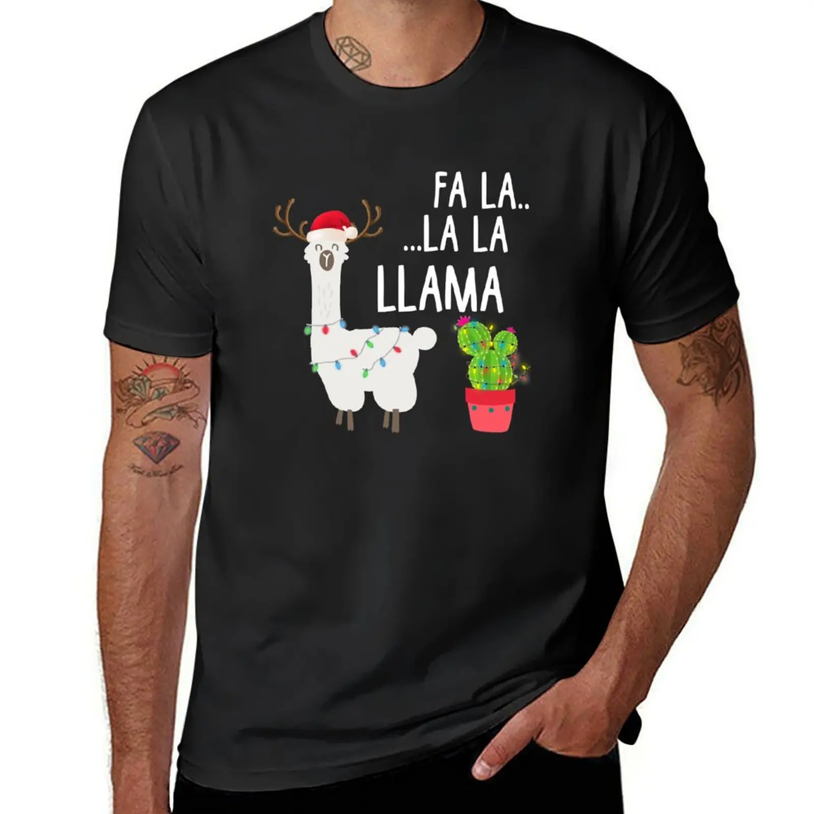 

Spanish Navidad Llama T-Shirt sweat summer tops sports fans new edition mens workout shirts