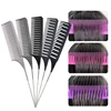 5Pcs/Set Hairbrush Highlight Dyeing Comb Hairstylist Dye  Hair Pointed Combs Hair Salon Hairdressing Brush Styling Tools Y0606 1