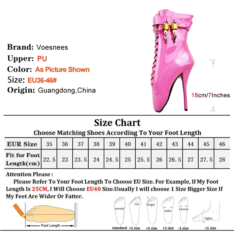 18CM/7'' High Heeled Shoes 2025 New Lock Wrap Strap Ballet Boots Women Pink SM Game Ankle Boots Sexy Pole Dancing Stripper Heels