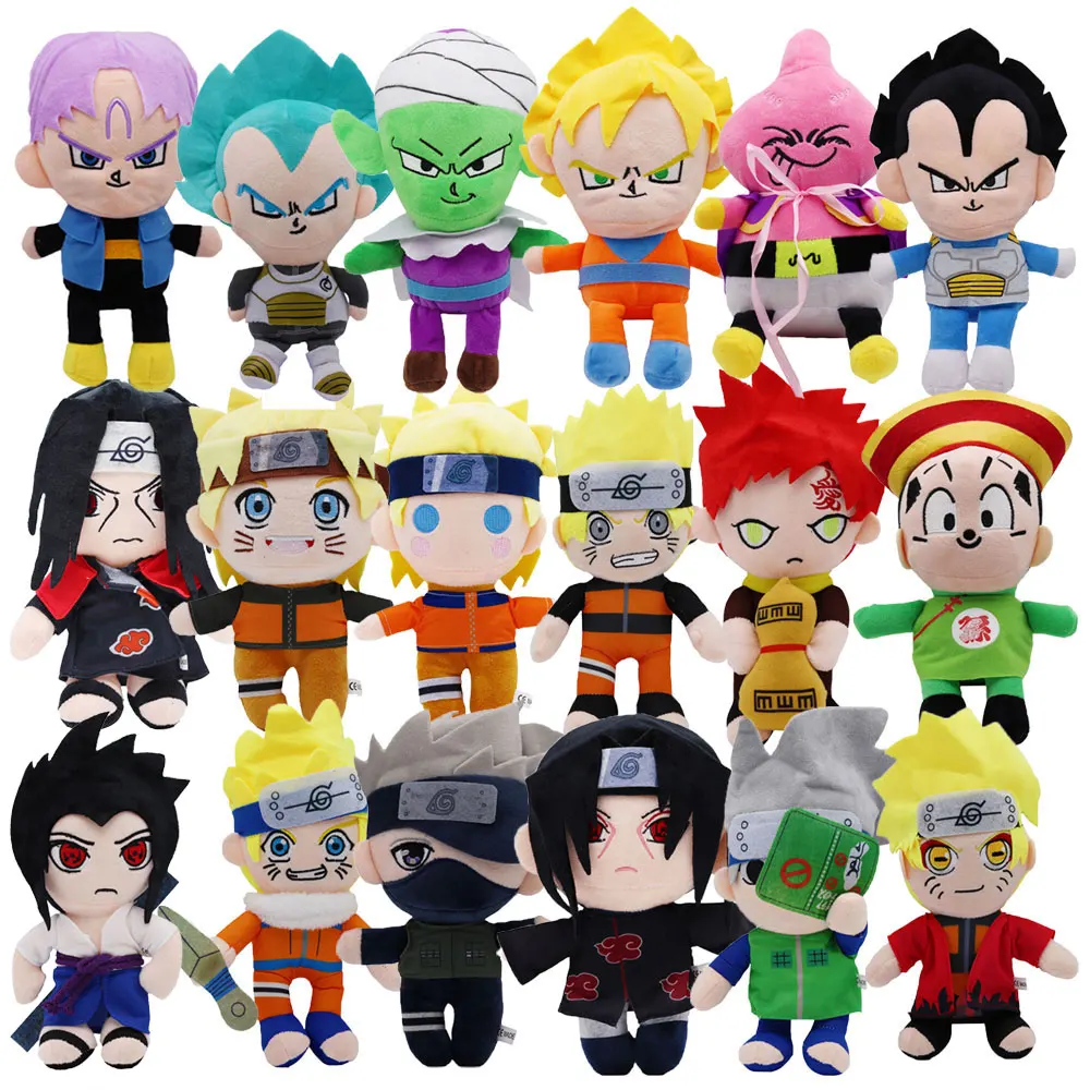 

Набивные плюшевые игрушки из аниме «Драконий жемчуг Наруто», Goku Itachi куклы Какаши, милая детская подушка, комнатный декор для дочери или сына, подарки