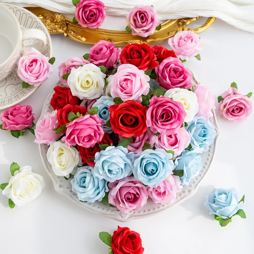 Künstliche Blumen Seide Rose Köpfe Hause Hochzeit Kranz Garten Decor Festival Indoor Party DIY Geschenke Box Sammelalben Handwerk Hotsale
