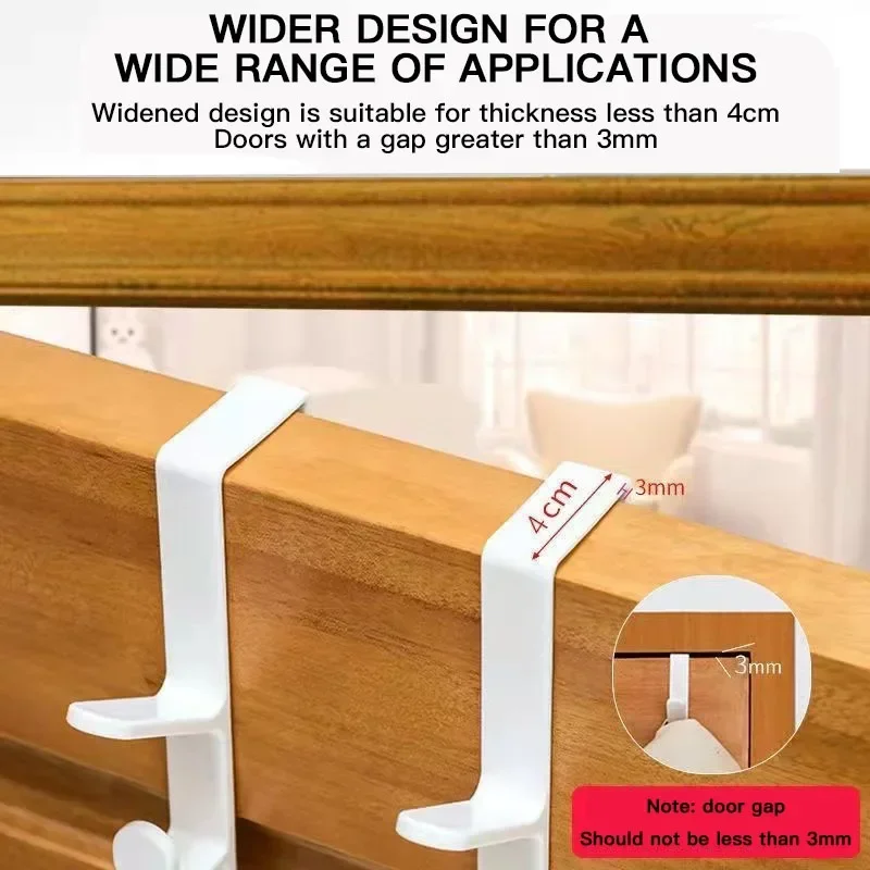 Coat Hook Multifunctional Fivesegment Hook Portable Coat Hook Door Towel Free Punching Seamless