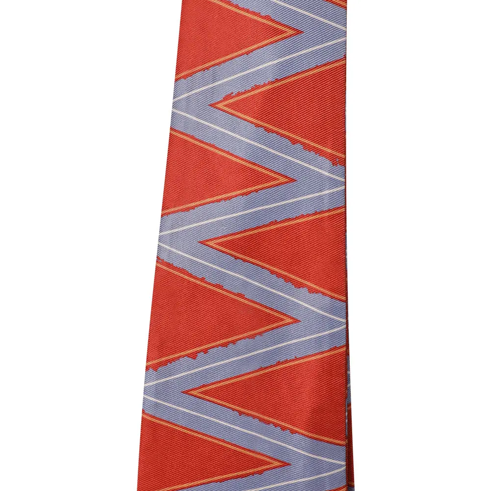 Anger Cosplay Red Printed Neck Tie Movie Inside Cosplay 2 Out Roleplay Neckties Cravat Costume Accessories Men Halloween Props